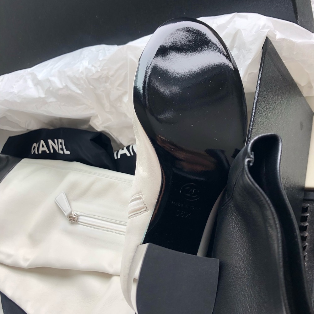 CHANEL Cap Toe OTK Boots BRAND NEW - Picture 5 of 6